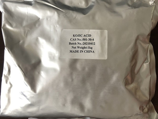 CAS 501-30-4 Raw Skin Care Ingredients C6H6O4 Kojic Acid Powder For Skin